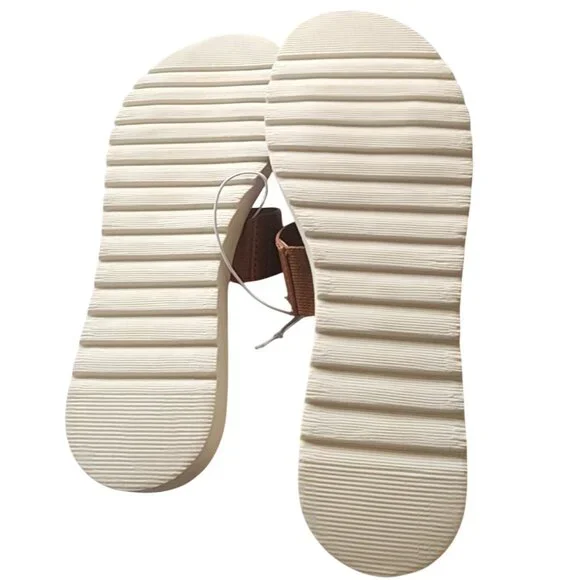 Kensie Women's Cognac Elena Sandals  With Arch Support & Adjustable Strap - Picture 4 of 5